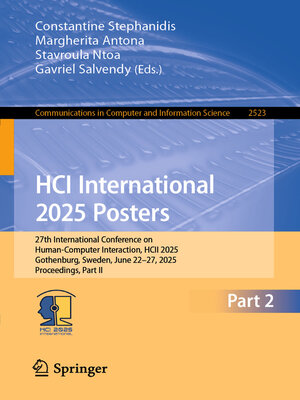 cover image of HCI International 2025 Posters